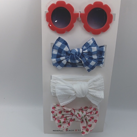 GIRLS SUNGLASSES & 3 HEADBANDS - Picture 1 of 3